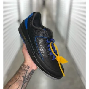 Trendy Jordan Retro 2 Low SP Off White Black Royal Shoes For Men (SHUB665)