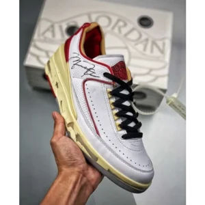 Trendy Jordan Retro 2 Low SP Off White Chicago White Red Shoes For Men (SHUB666)