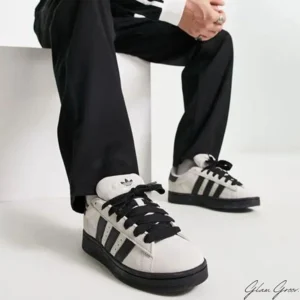 Trendy Adidas Campus 00s Beige Black Shoes For Men (SHUB557)
