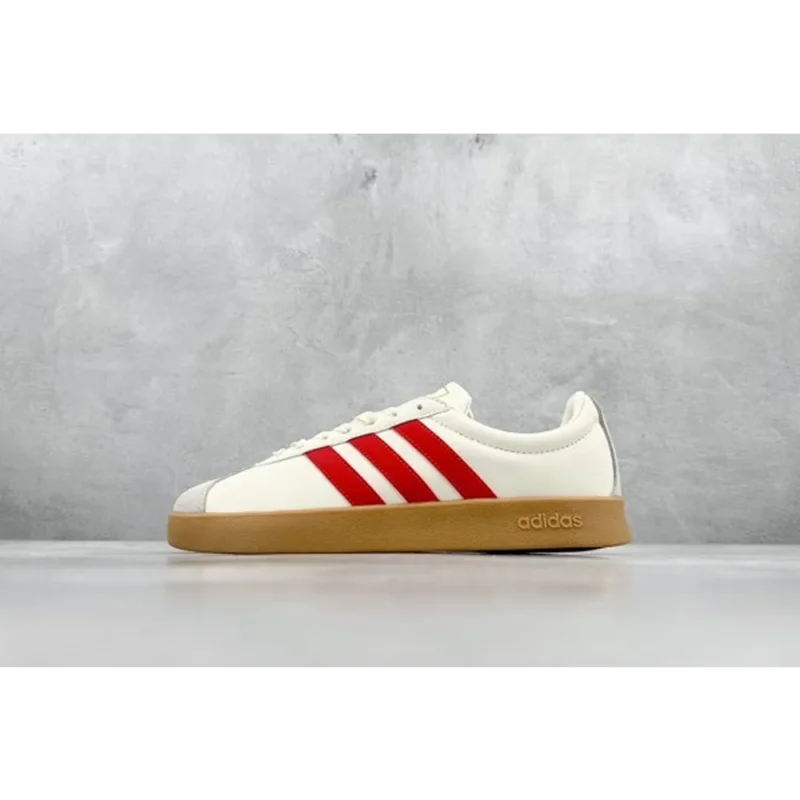 Stylish Adidas Court VL Cream Red Shoes For Men (SW6174)