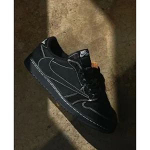 Trendy Jordan Retro 1 Travis Scott Black Phantom Shoes For Men (SHUB673)