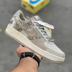 Trendy Nike Airforce 1 X Travis Scott Grey White Shoes For Men (SHUB610)