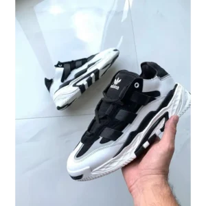 Classy Adidas Niteball Low Top Black White Shoes For Men (SW6240)