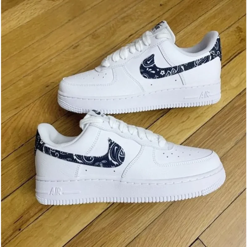 Stylish Nike Air Force 1 Paisley White Shoes For Men (SW5643)