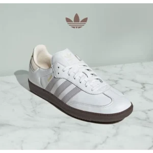Classy Adidas Samba Core White Grey Shoes For Men (SW6374)