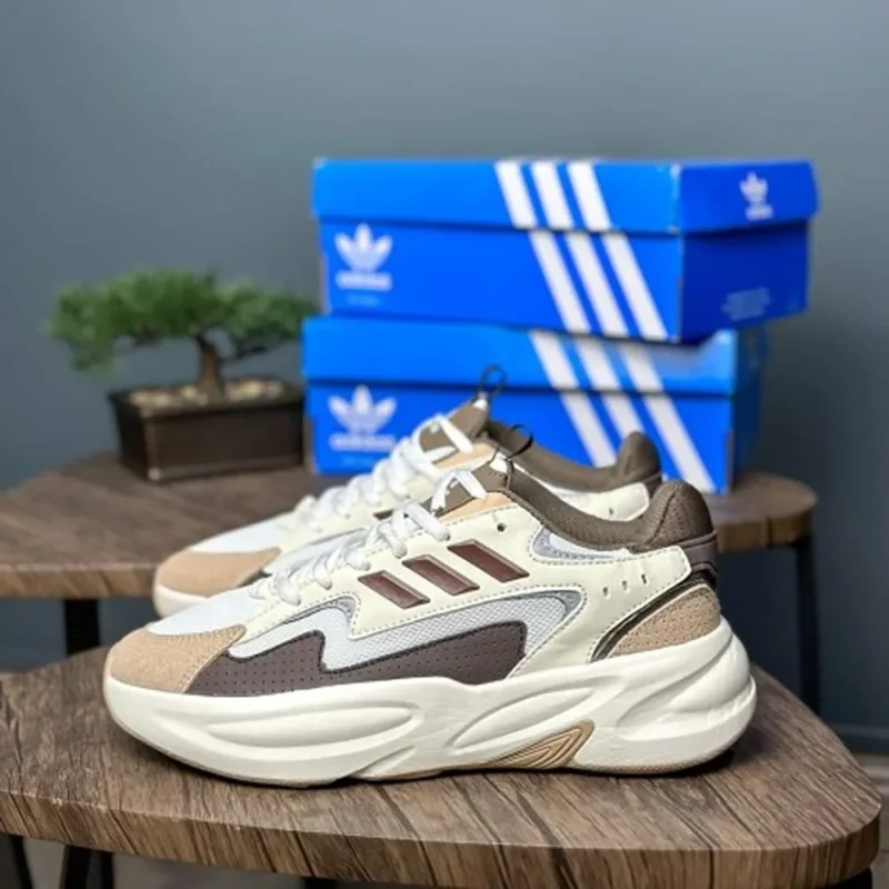Premium Adidas Ozwave Brown Cream Shoes For Men (GF1355)