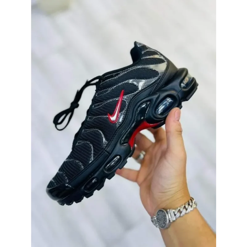 Trendy Nike Air Max Plus Black Silver Shoes For Men (SW6242)