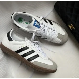 Classy Adidas Samba White To Black Shoes For Men (SHH07777)