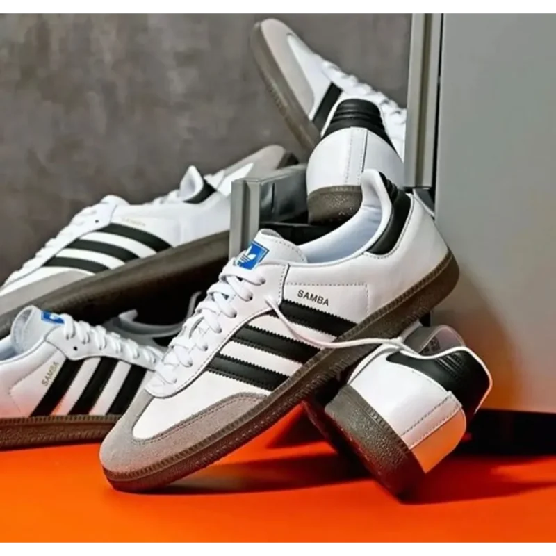 Premium Adidas Samba White Black Shoes For Men (QT260)