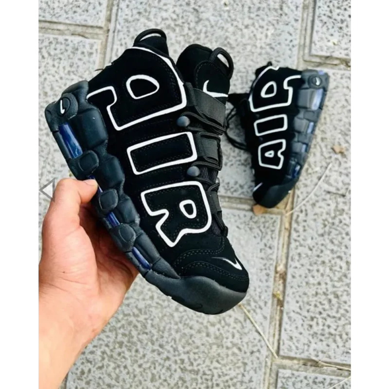 Premium Nike Air Uptempo Black White Shoes For Men (SW5858)