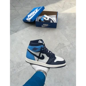 Premium Air Jordan Retro 1 High Obsidian Blue Shoes For Men (GF1315)