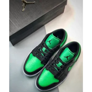 Trendy Nike Air Jordan 1 Low Black Lucky Green Shoes For Men (SW5684)