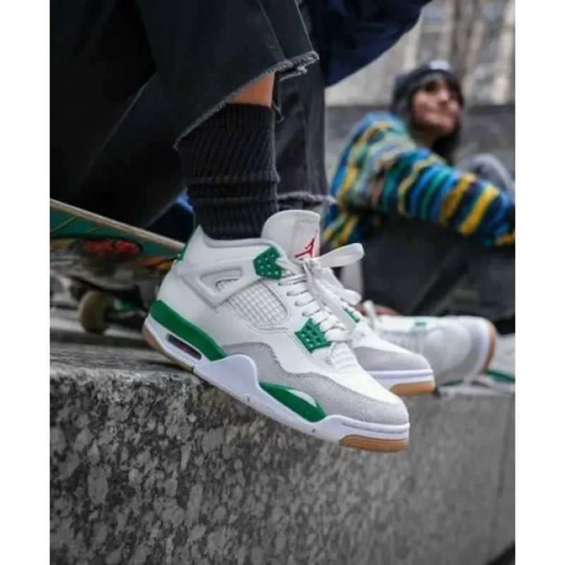 Stylish Air Jordan Retro 4 SB Pine Green Shoes For Men (QT227)
