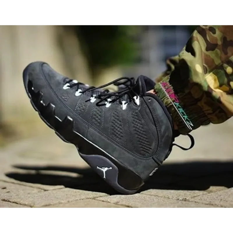 Stylish Air Jordan Retro 9 Anthracite Shoes For Men (QT226)