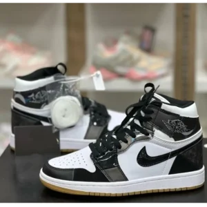 Stylish Nike Air Jordan Retro 1 High Spiderman Black Shoes For Men (QT215)