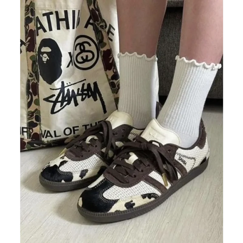 Stylish Adidas Samba X Notitel Cow Print Shoes For Men (QT185)