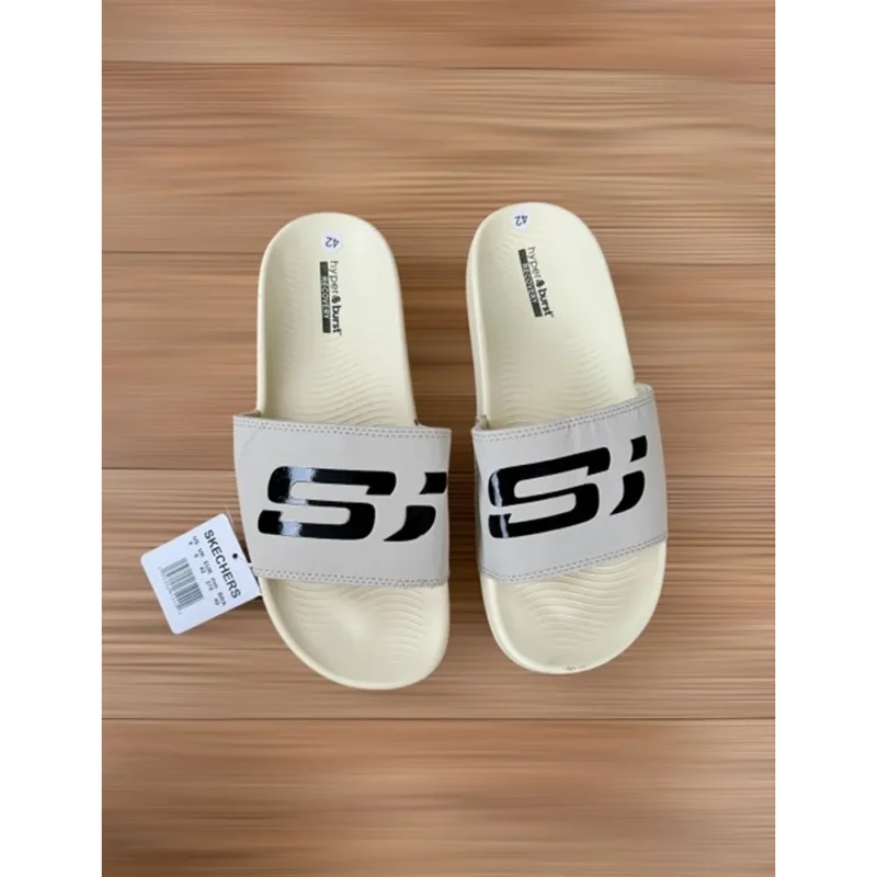 Stylish Skechers Hyper Burst Cream Slide For Men (QT132)