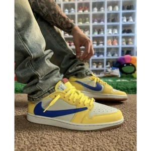 Classy Air Jordan Retro 1 Travis Scott Canary Shoes For Men (SHUB259)
