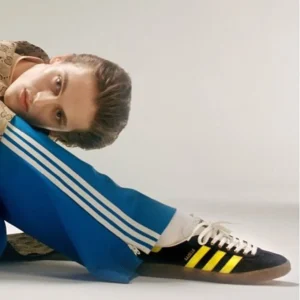 Classy Adidas X Gucci Gazelle Black Yellow Shoes For Men (LL649)