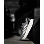 Classy Adidas Adizero Boston 12 Grey Black Shoes For Men (LL559)