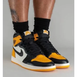 Trendy Nike Air Jordan Retro 1 High Taxi Yellow Shoes For Men (SHUB724)