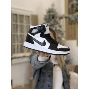 Imported Air Jordan Retro 1 Black White Shoes For Men (SOS2840)