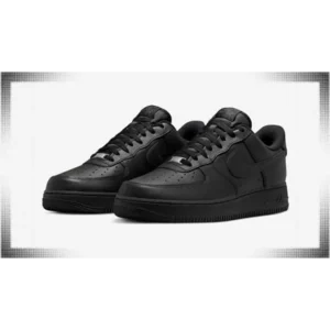 Stylish Nike Air Force 1 Low All Black Shoes For Men (HOF945)