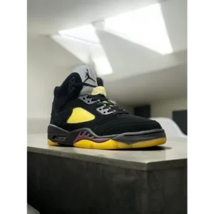 Imported A Ma Maniere X Air Jordan 5 Burgundy Crush Black Shoes For Men (SOS2842)