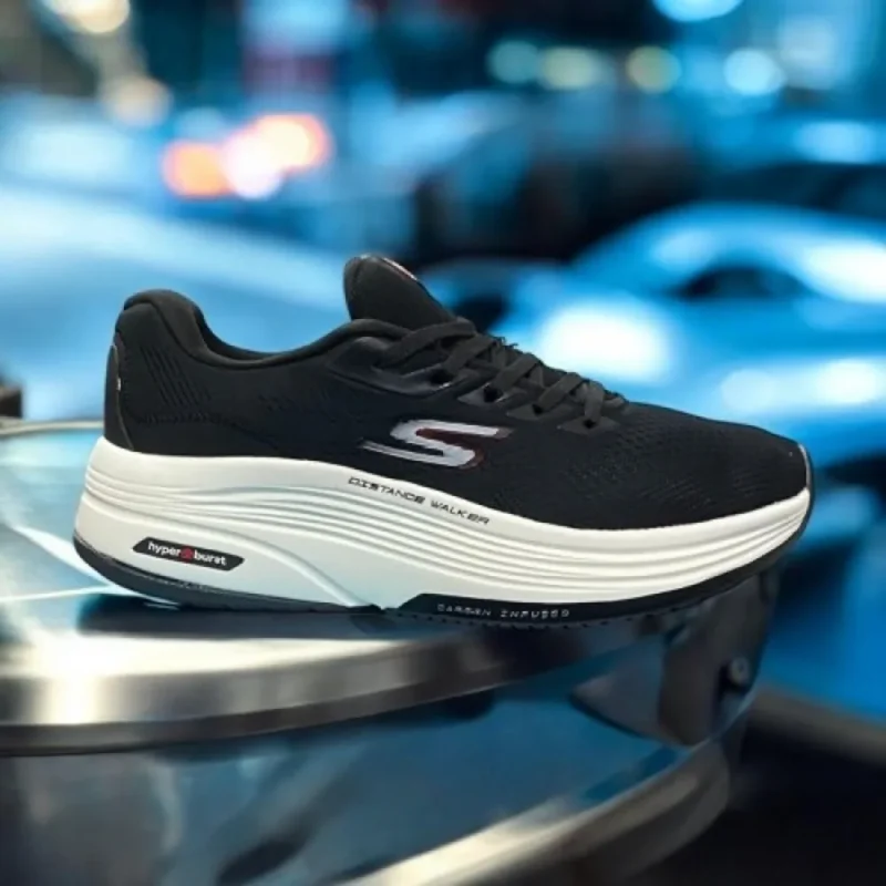 Trendy Skechers Max Road Hyper Burst Black Red Shoes For Men (CSO4462)