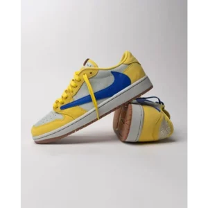 Premium Travis Scott X Air Jordan 1 Low Canary Shoes For Men (GF1326)