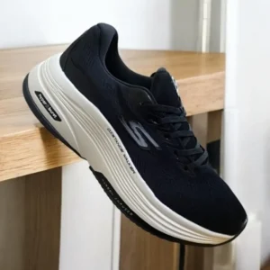 Classy Skechers Max Road Hyper Burst Black White Shoes For Men (CSO4220)