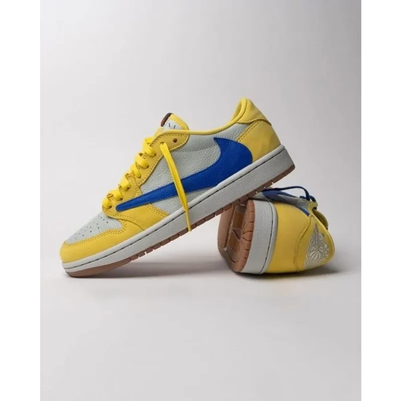 Stylish Travis Scott X Air Jordan 1 Low Canary Shoes For Men (SW5761)