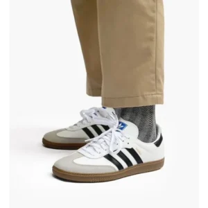Trendy Adidas Samba White Black Shoes For Men (SHUB732)