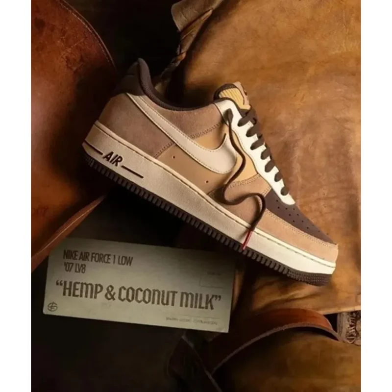 Stylish Nike Air Force 1 Hemp Coconut Milk Shoes For Men (SW5640)