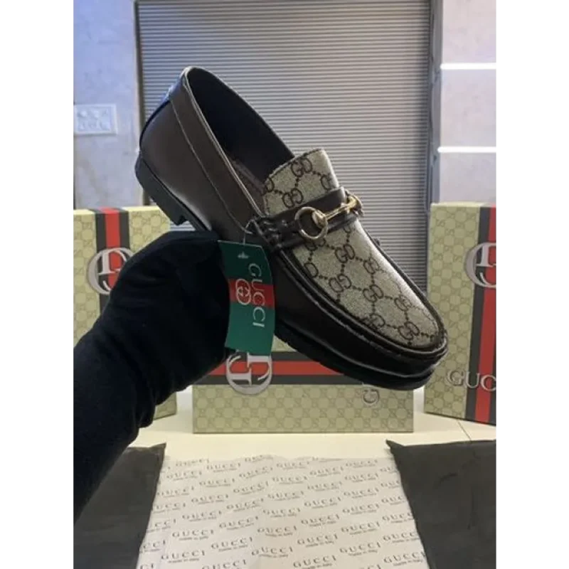 Classy Gucci Loafer Gg 86 Brown For Men (SOH387)