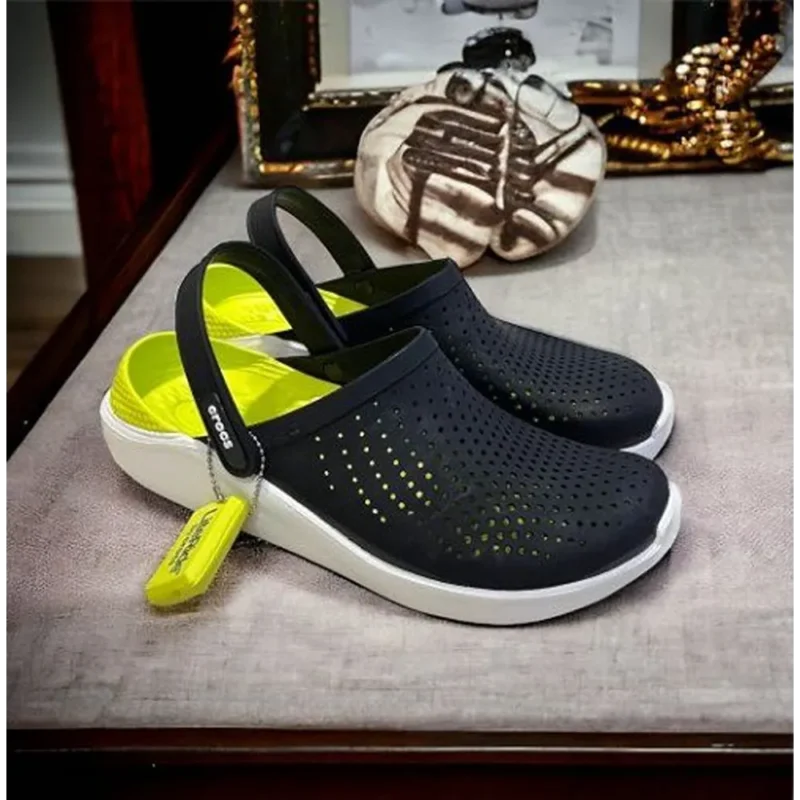 Premium Crocs Lite Ride Black Neon For Men (TS711)