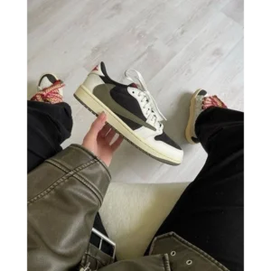 Trendy Air Jordan Retro 1 Travis Scott Olive Green Shoes For Men (TS765)