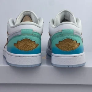 Stylish Air Jordan 1 Low Se Emerald Rise White Shoes For Men (BSF1212)