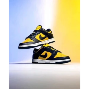 Stylish Nike Dunk Low Michigan Varsity Maize Midnight Shoes For Men (SP10)