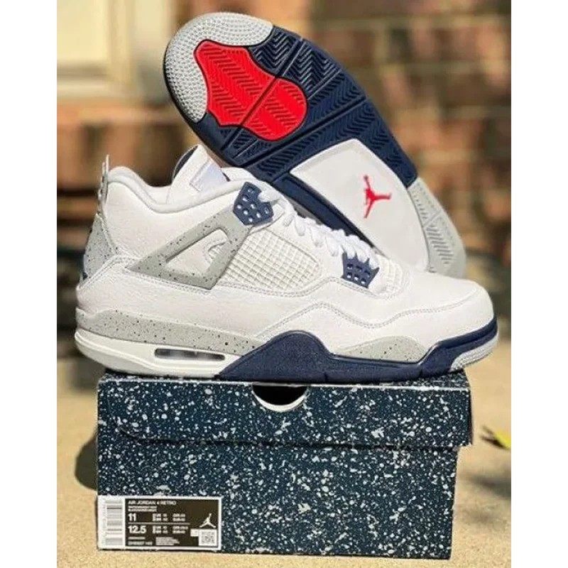 Stylish Nike Air Jordan Retro 4 Midnight Shoes For Men (SP68)