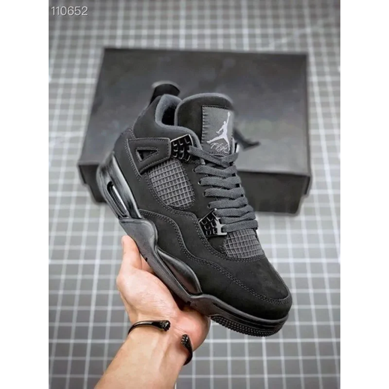 Stylish Air Jordan Retro 4 Black Cat Shoes For Men (TS817)