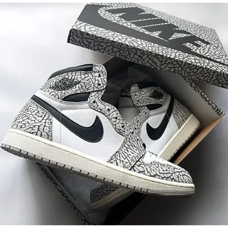 Stylish Air Jordan Retro 1 Elephant Print Shoes For Men (TS837)