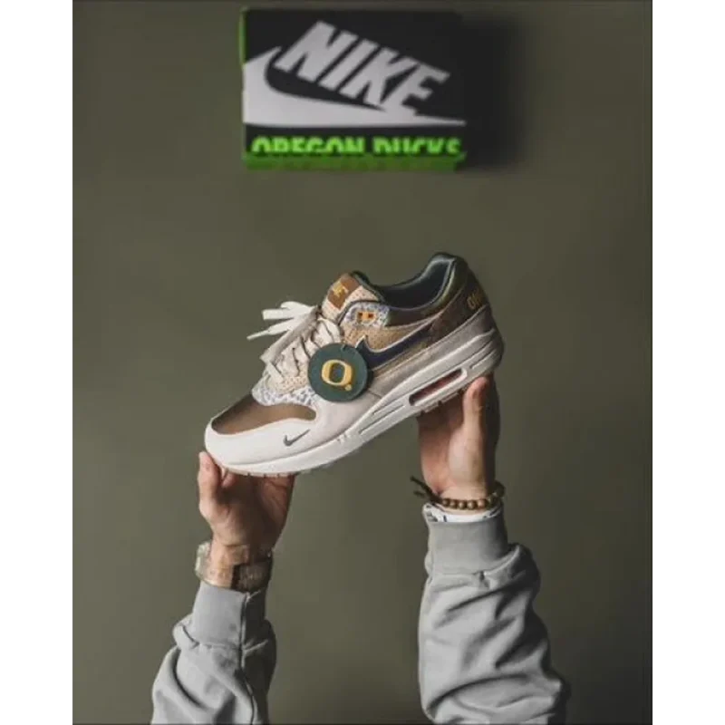 Stylish Nike Air Max 1 University Of Oregon Shoes For Men (TS875)