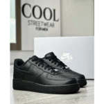 Stylish Nike Air Force 1 Black With Dust Bag Shoes For Men (TS885)