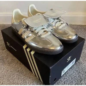 Trendy Adidas Samba X Wales Bonners Silver Shoes For Men (TS891)