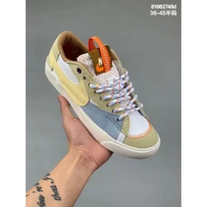 Trendy Nike Blazer Low 77 Jumbo Sail Alabaster Celestine Blue Shoes For Men (SP123)