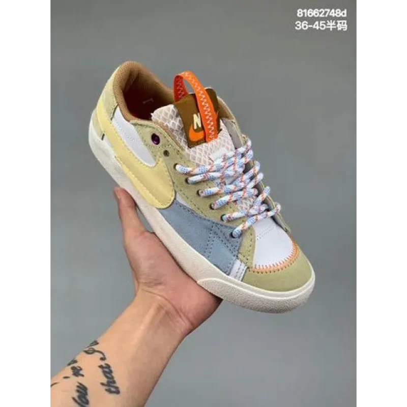 Trendy Nike Blazer Low 77 Jumbo Sail Alabaster Celestine Blue Shoes For Men (SP123)