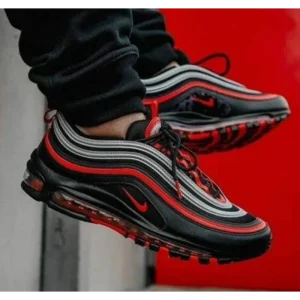 Trendy Nike Air Max 97 Reflective Bred Black Red Shoes For Men (SP139)
