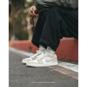 Trendy Nike Air Jordan 1 Low Sail Rattan Shoes For Men (SP188)