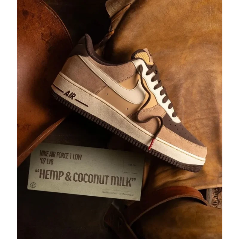 Stylish Nike Air Force 1 Low 07 LV8 Hemp Coconut Milk Shoes For Men (S1H25)